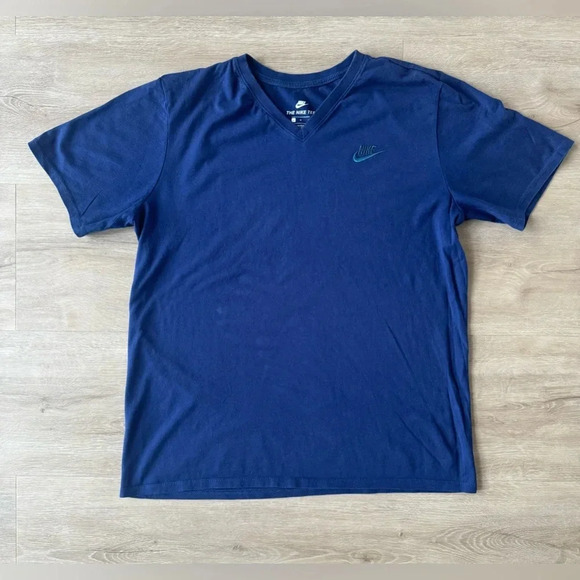 Nike Tee Men's Athletic Cut Shirt Blue SZ L - Picture 1 of 5